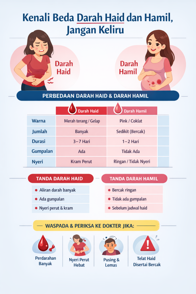 Kenali Beda Darah Haid dan Hamil